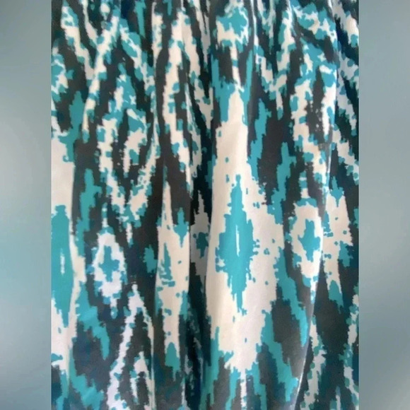 INC Women’s V-Neck Halter Mini Dress Studded Black, Blue, White Aztec Medium EUC - Picture 5 of 9